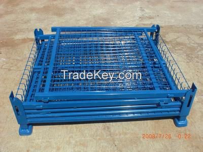 PVC-coated stock CONTAINER  , mesh container , warehoue CAGE(FOR MARKET OR WAREHOUSE)  manufacturer direct sales high qulity and low cost