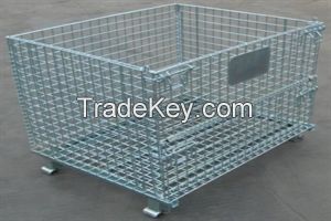 galvanized stock storage cage , mesh container, warehoue box, mesh cage(FOR MARKET OR WAREHOUSE)  manufacturer direct sales high qulity and low cost
