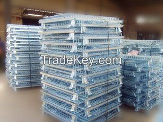 galvanized stock storage cage , mesh container, warehoue box, mesh cage(FOR MARKET OR WAREHOUSE)  manufacturer direct sales high qulity and low cost