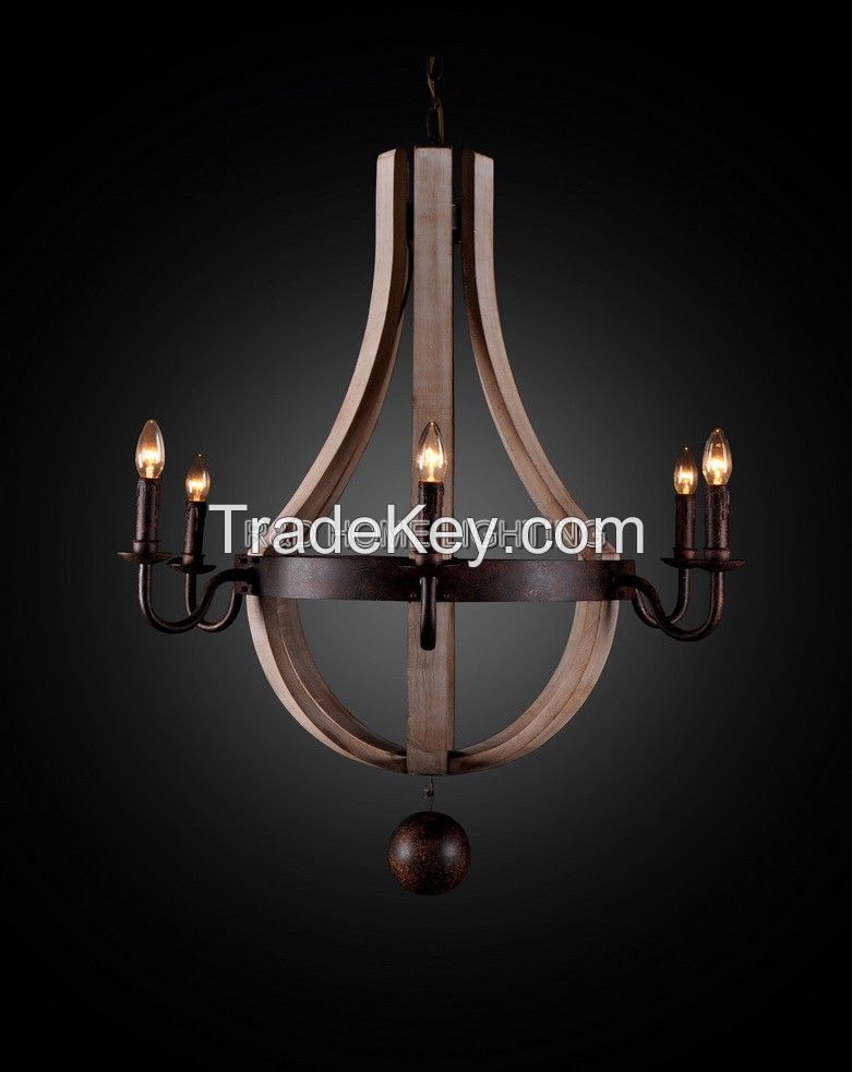 French-stayle of classical white big wooden chandelier