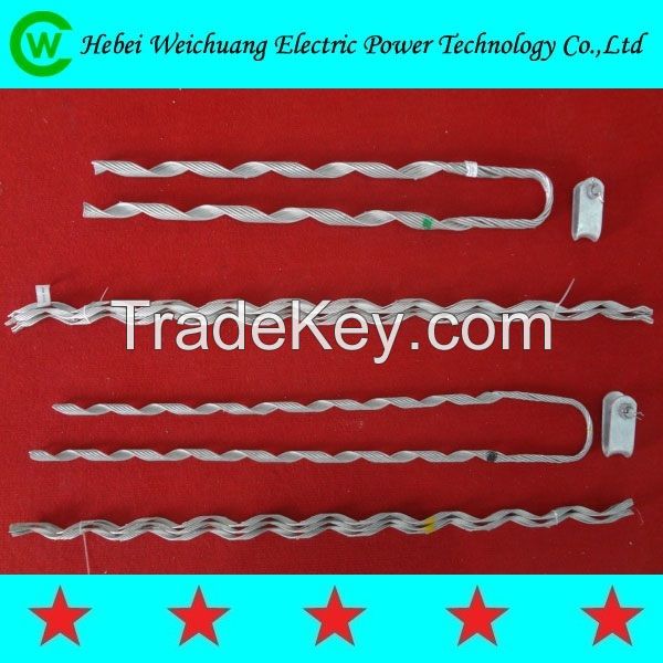 high quality galvanized preformed dead end clamps for electricl cable fitting