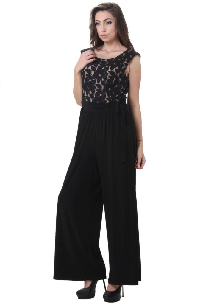 Sleeveless Lace Top Jumpsuit