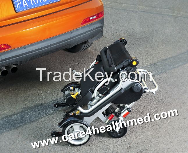 Lightweight Foldable Electric Brushless Motor Power Wheelchair with Lithium Batteries 