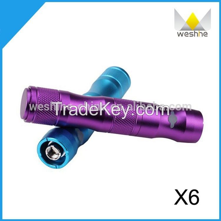 Weshine Hot Selling New Design Factory Wholesale X6 E Cigarette X6 Battery with V2 Vaporizer