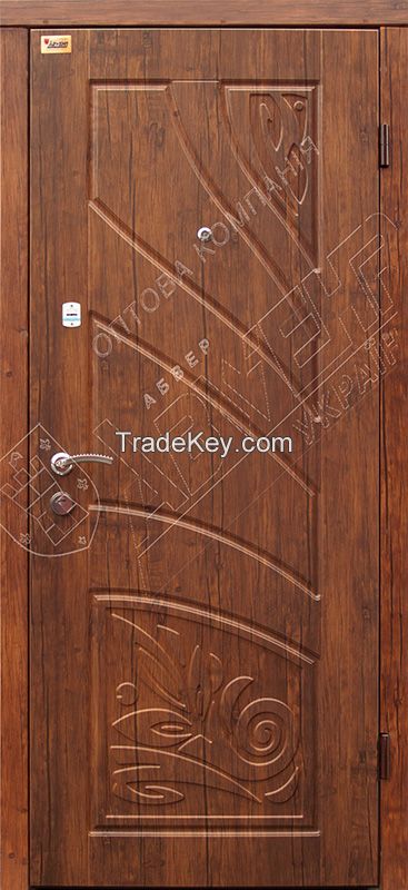 Entry steel doors