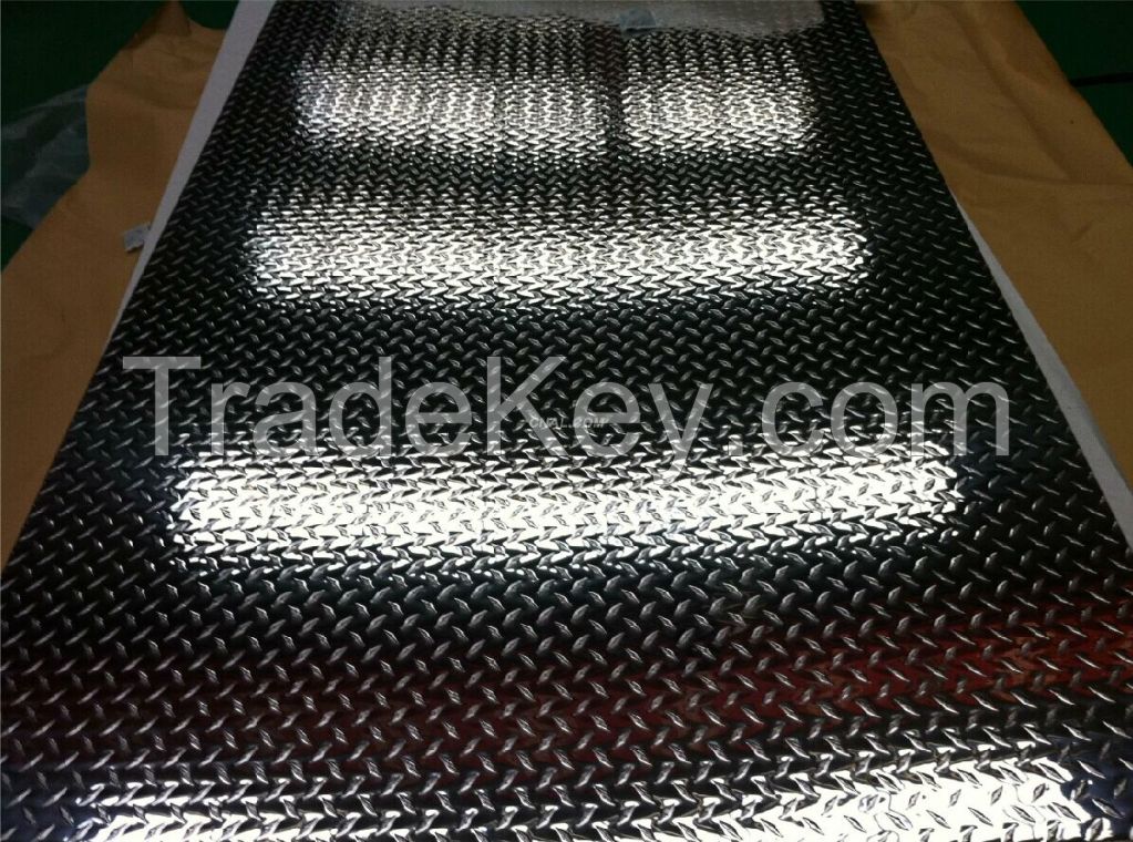 Al Aluminum Tread Plate Diamond Mirror Finsih 3003, 5052 Alloy