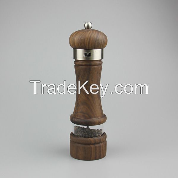 Black walnut wood salt & pepper grinder/ mill/ shaker