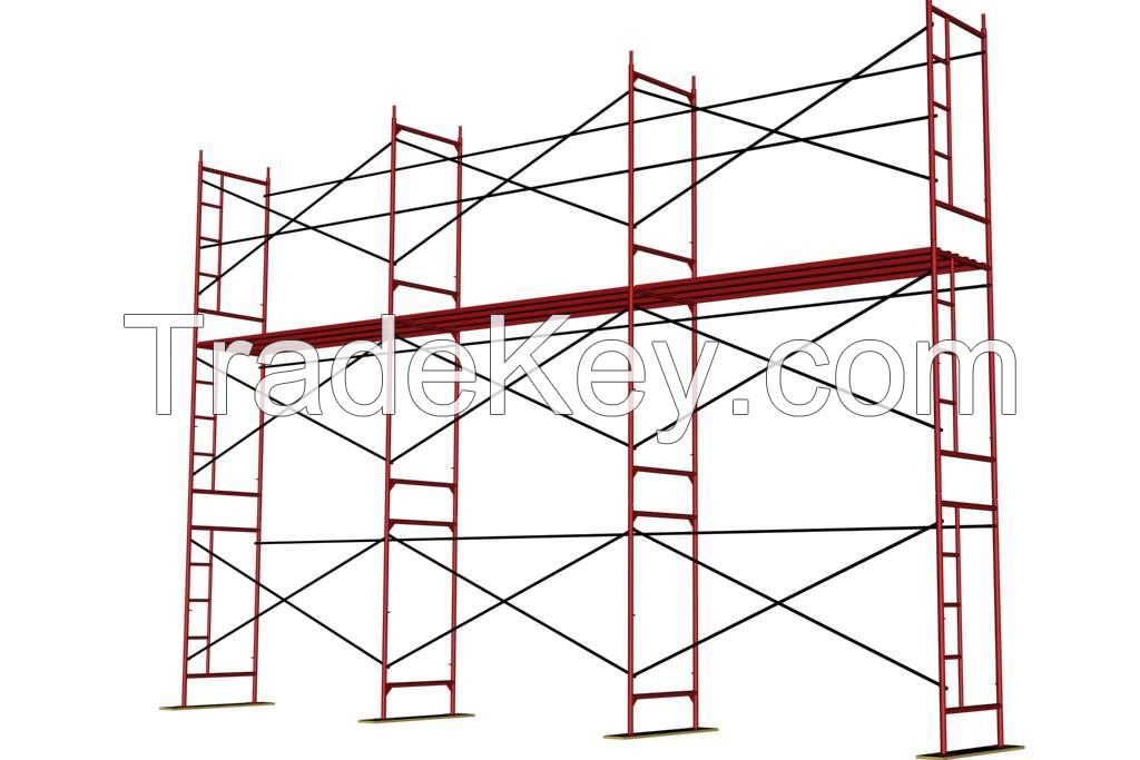 Steel working scaffolds