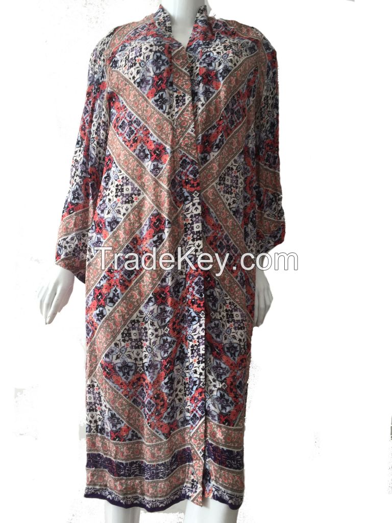 Elegant Professional Style Flower Pattern Dress