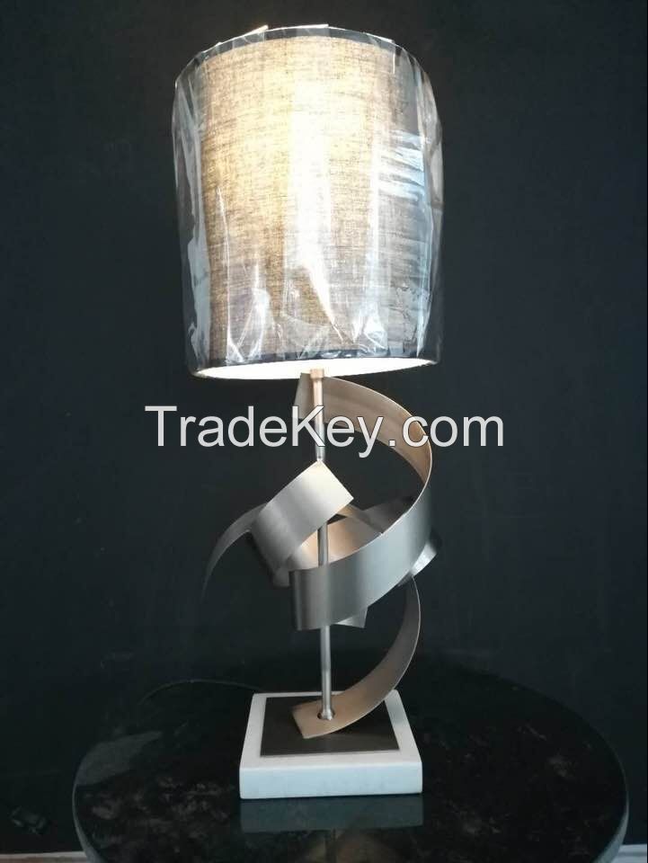 Project marble base stainless steel table light (MT0001)