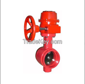 A Type Cast Iron Handle Operator PN 16 / Class 125 Groove End Butterfly Valve
