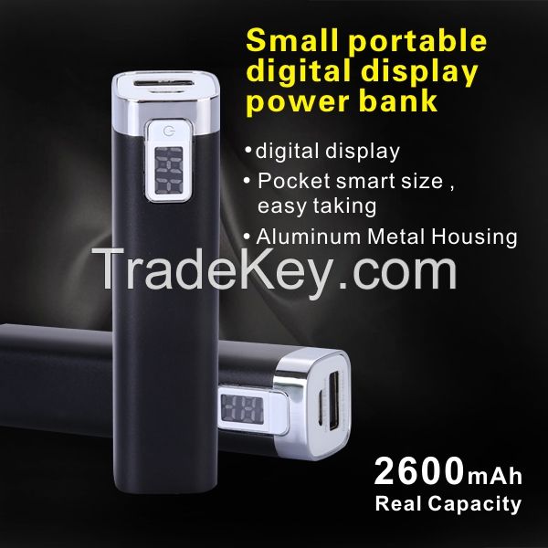 2600mah LED Power Bank Charger for Mobile Phone 