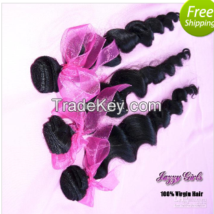 peruvian loose wave hair 100% Peruvian Virgin Remy Human Hair Weft Loose Wave Hair Extension Weaves Natural Color 10-30 inches 100g/pc