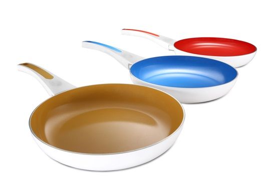 colorful ceramic fry pan