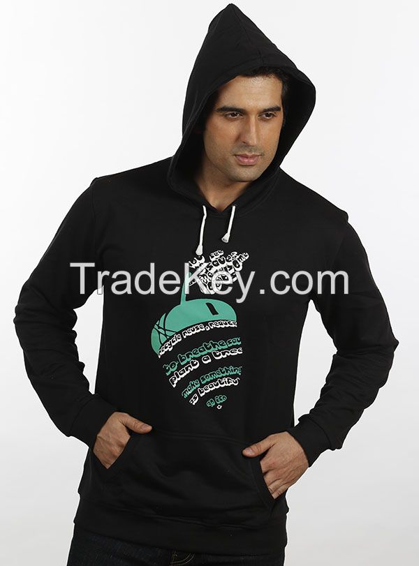 Mens  Full Sleeves Sweat Shirt With Hood