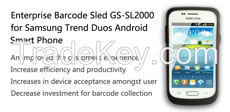 GS SL2000 Enterprise Barcode Scanner for Samsung Galaxy Trend Duos Android smartphone