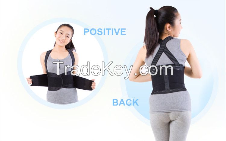 AFT-Y001 Adjustable Lower Back Brace Support Belt with suspenders