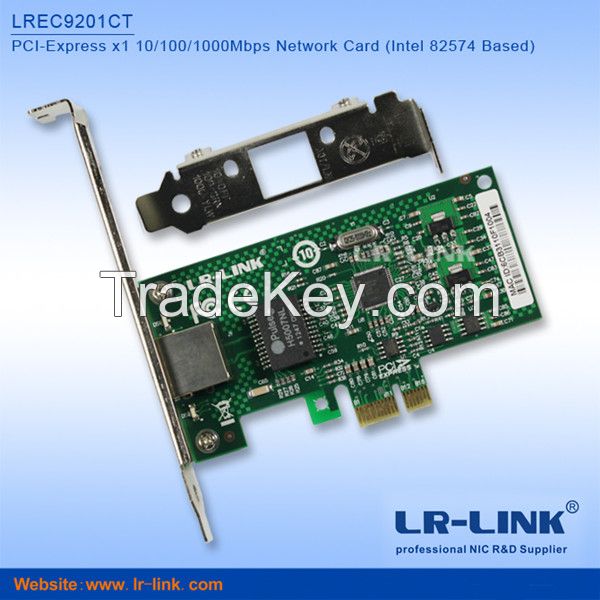 LR-LINK Brand PCIe x1 10/100/1000Mbps Network Lan Card (Intel 82574 Based)