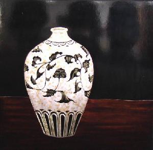 Chinese Handmade Lacquer Paintings and Vase