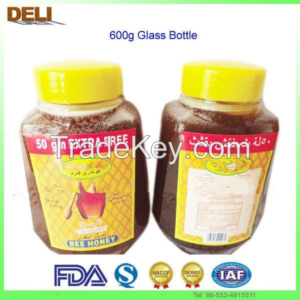 2015 Fresh Best OEM Glass Jar Bottle Packed Pure Honey