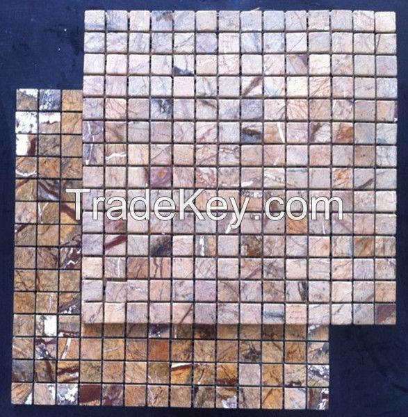 Big quantity sales Rainforest brown mosaic tiles for floor 