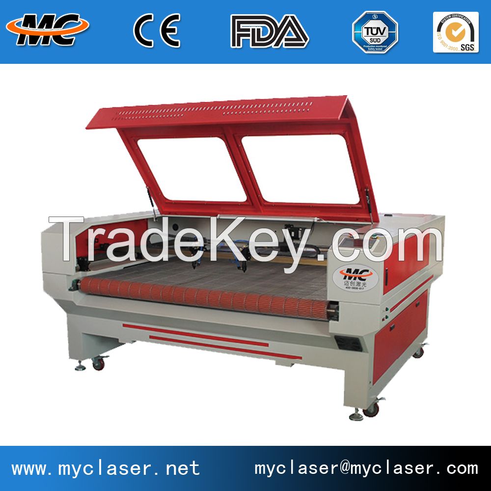 Auto-feeding laser leather / synthetic leather cutting machine eastern / laser cutter MC 1610 for Garment Industry