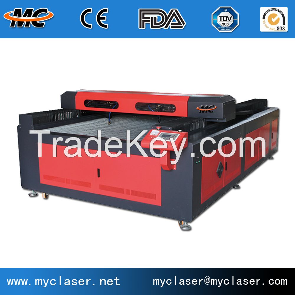 Cheap cnc Co2 Multifunctional die board acrylic wood fabric 2mm stainless steel metal laser cutting machine price MC 1325