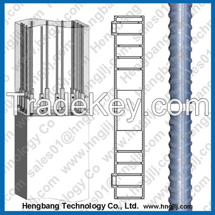 The grouting coupler for rebars splicing for concrete building