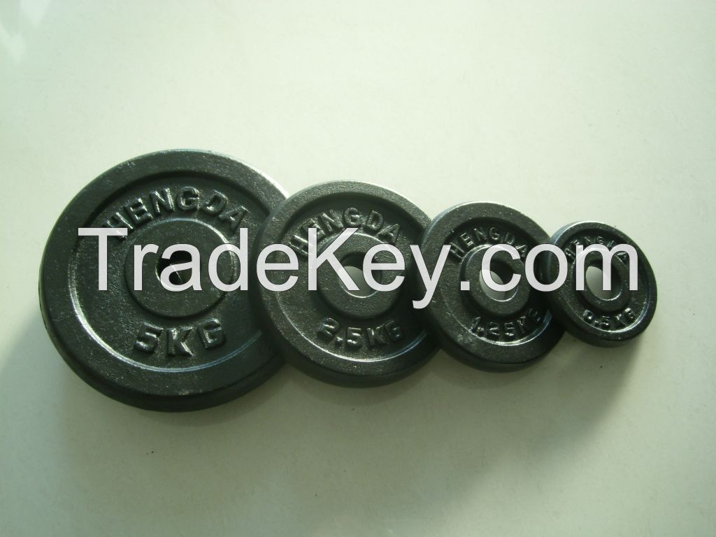 Hengda 10KG 20KG Black Painted Dumbbell with rubber coated handle