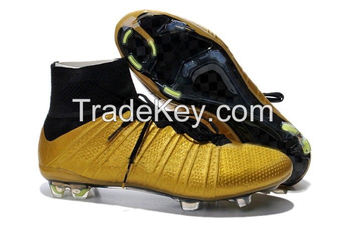 top Superfly FG Soccer Shoes  Pro Flyknit FG Football Shoes Outdoor Soccer Cleats Boots 