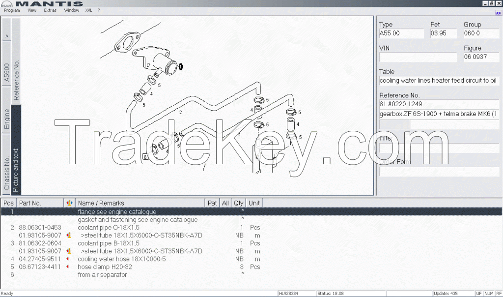 The spare parts catalog MAN Mantis