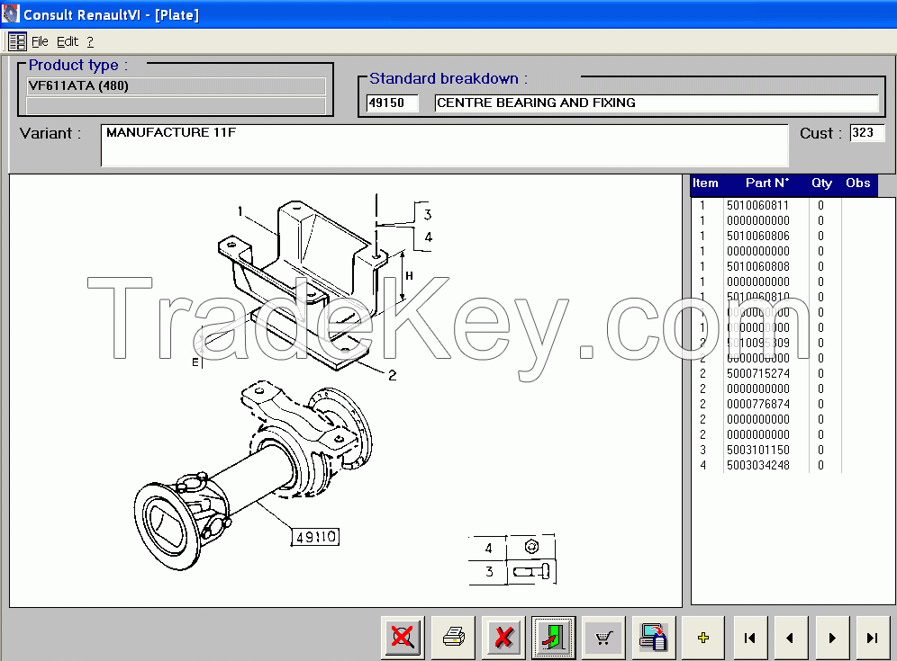 The spare parts catalogue Renault Lorry of spare parts