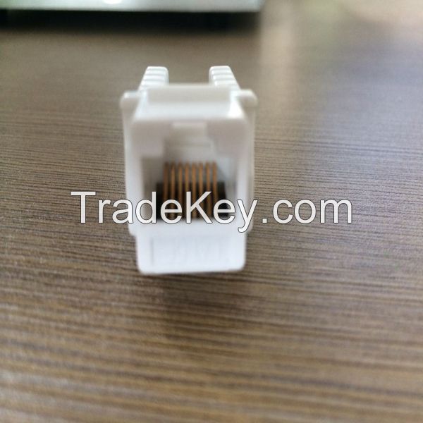 Cat6 RJ45 Keystone Jack in Blue and Keystone Punch-Down Stand