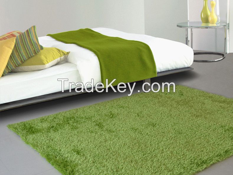 New Gadgets 2015 Comfort Green Shaggy Rugs For Children