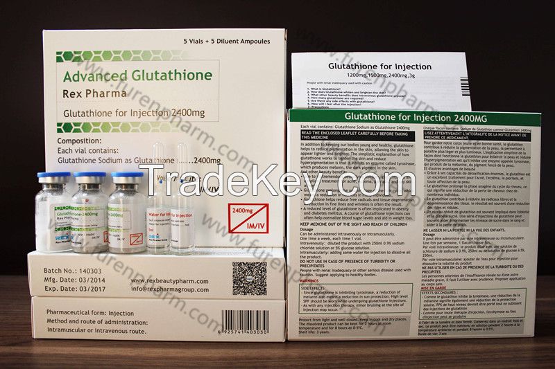 Glutathione injection 2400MG for skin whitening