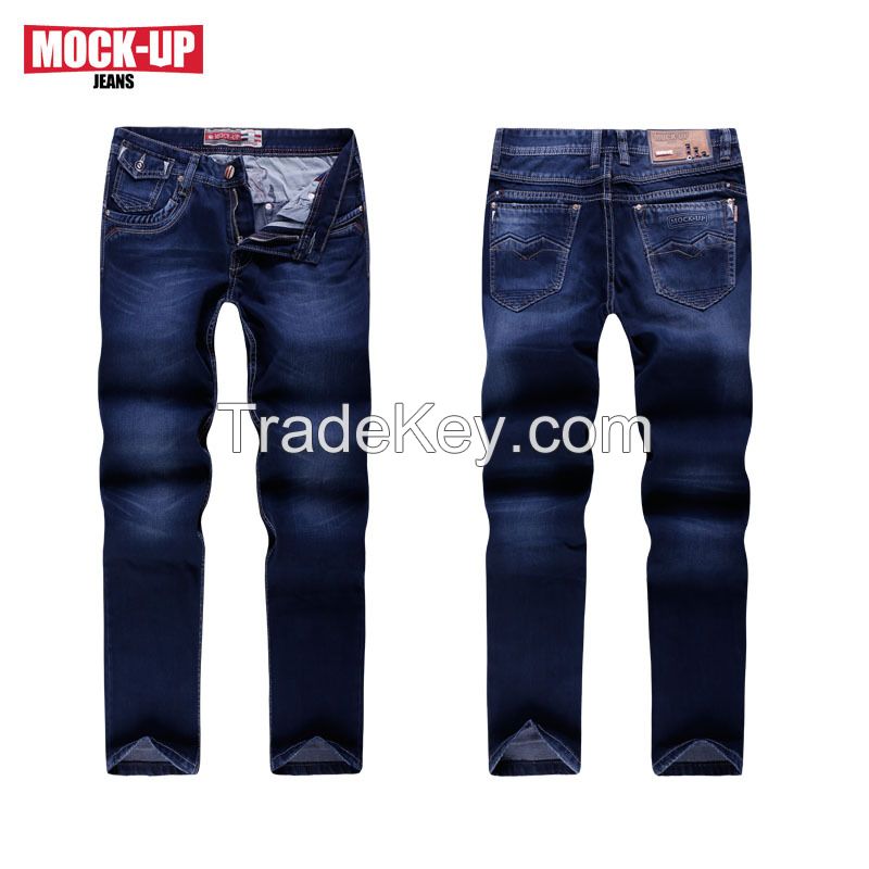 New style high quality washing with whisker DK .indigo men's jeans str