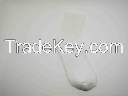Man And Woman White Color Cotton Sock