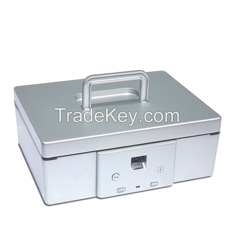 Factory outlet patent Biometric/fingerprint Aluminium alloy car safe gun/jewelry/precious/secrets mini portable safebox silver/golden