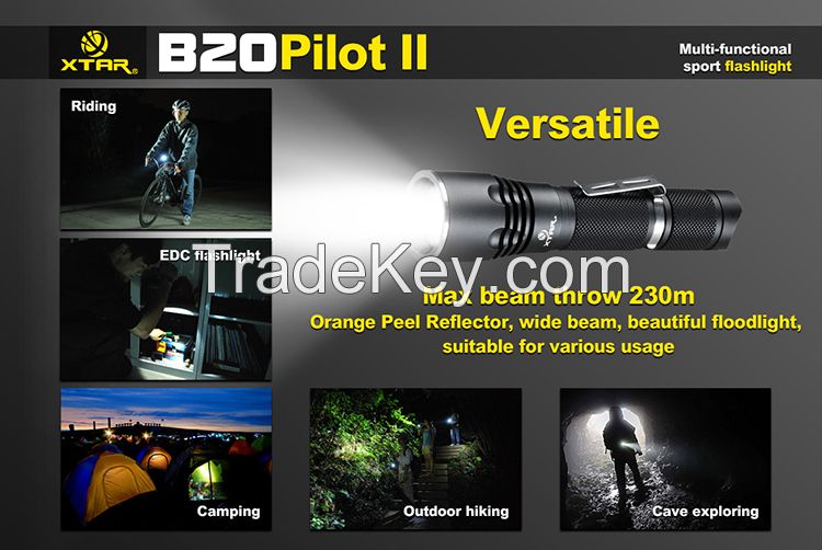 XTAR Hot selling item - B20 Pilot II Cree XM-L2 U3 Flashlight, bike light 