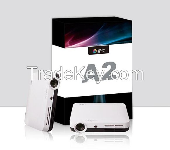 MINI Projector for mobile phone 3D Portable LED Projector 1080P Support HDMI Home Theater Projector A2 Best Price