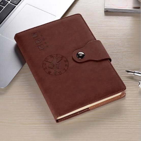 PU Leather Functional Notepad Embossed Logo Promotional Business Notebook