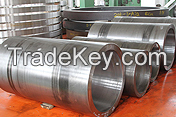 Forged steel cylinder, hollow, pipe and ring
