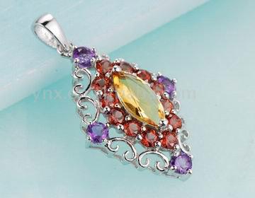 Silver Gem Pendant Jewelry