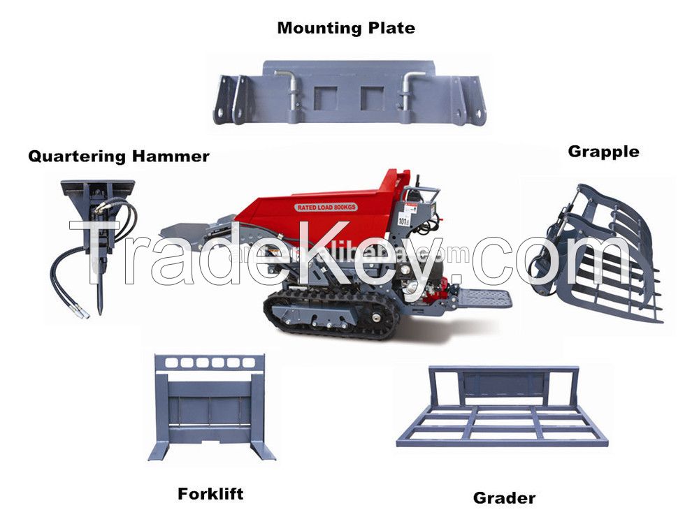 BY800 agriculture loaders, transporter crawler with CE, hydraulic pumps