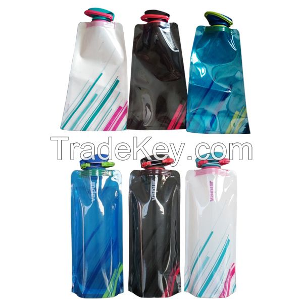 2015 Promotional Gifts 700ml New Top Collapsible Foldable Water Bottle