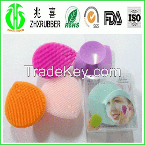 silicone wash  face cosmetic  brush  manufacturer in china