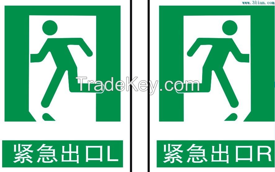 Photoluminescent safety signs