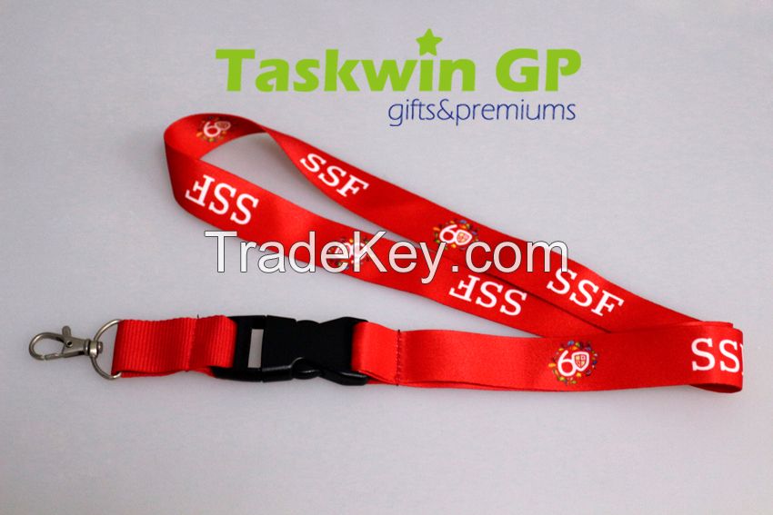 China supplier sublimation lanyard for neck, Custom polyester lanyard