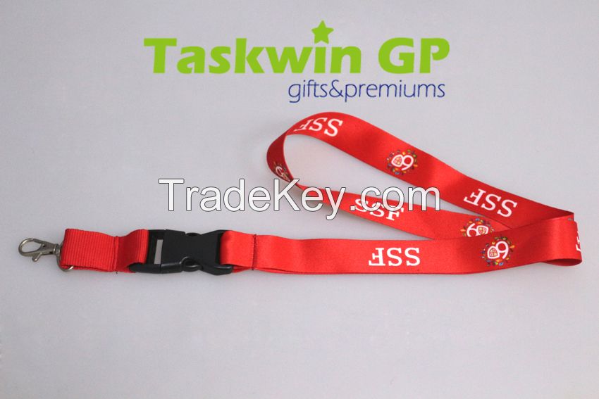 China supplier sublimation lanyard for neck, Custom polyester lanyard