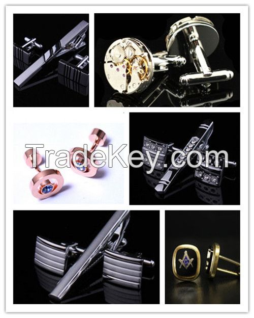 Stainless Steel Cuff Links And Tie Clip